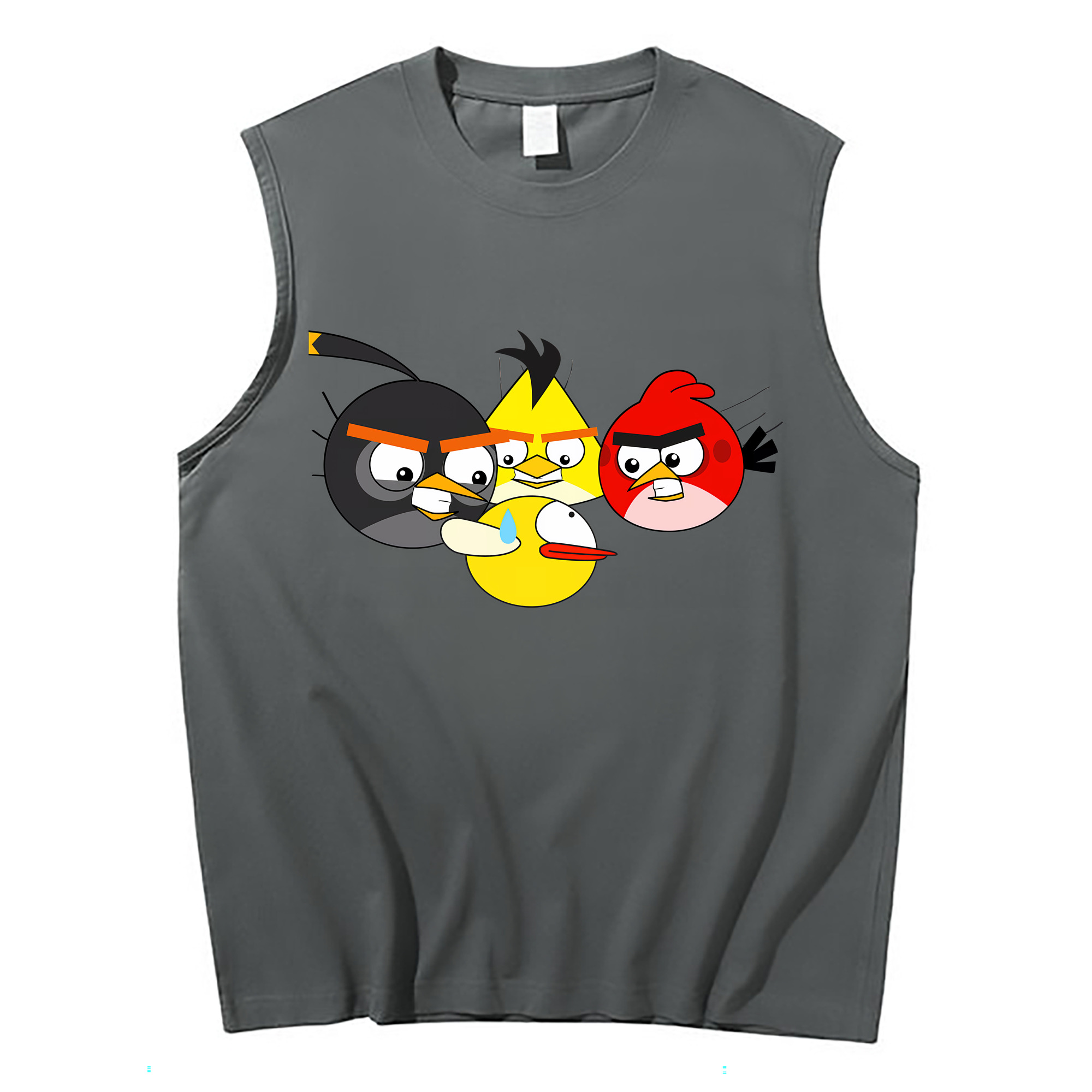 （画像用） Angry Birds アングリーバード コットン100％タンクトップ（フロントプリント）